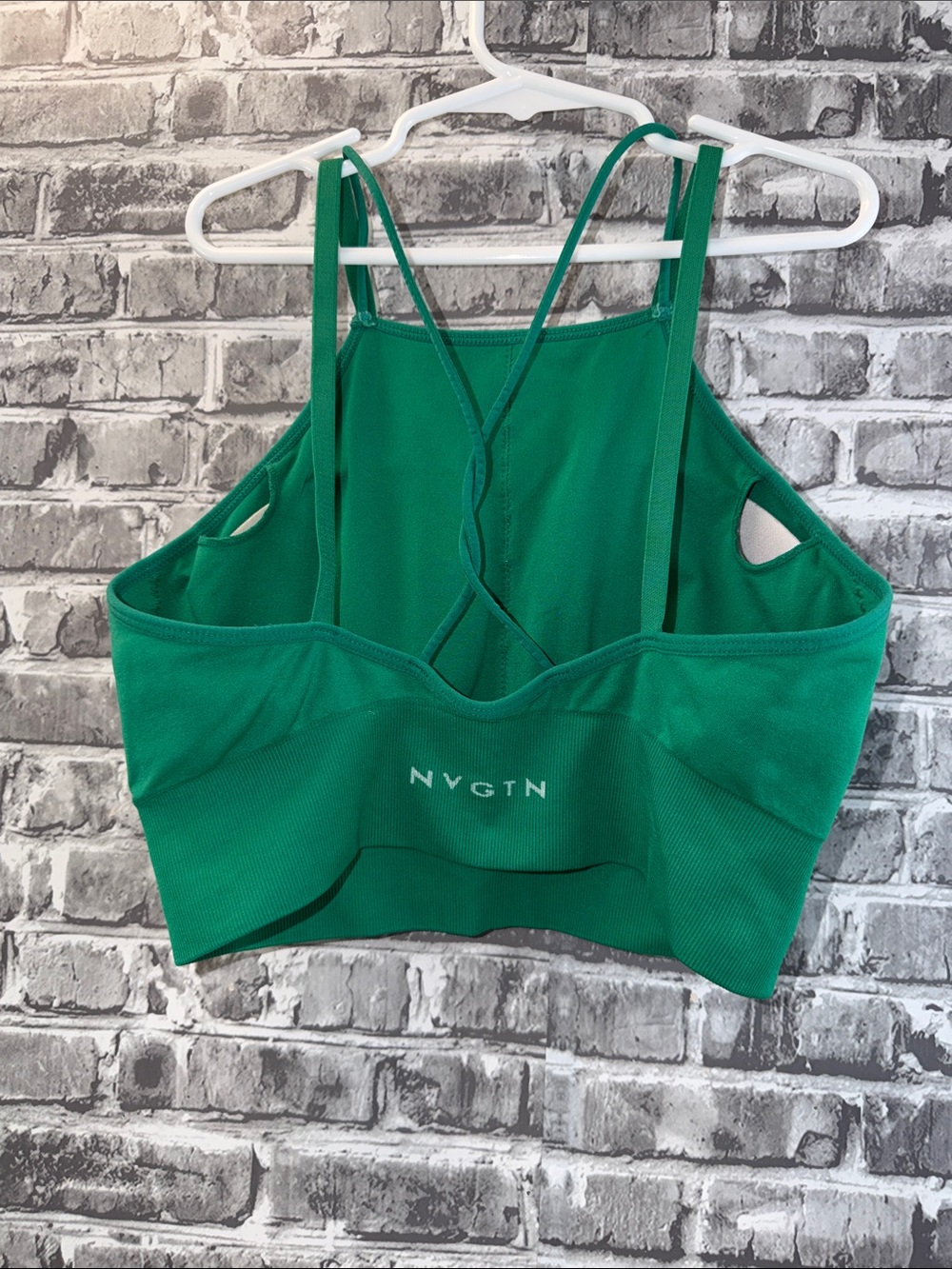 NVGTN Emerald Green Crisscross Sports‎ Bralette
